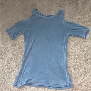 Cold shoulder short sleeve top